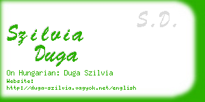 szilvia duga business card